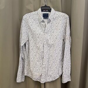 Cactus Man Blue and White Patterned Shirt